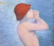 Georges Seurat Detail of Bather Spain oil painting artist